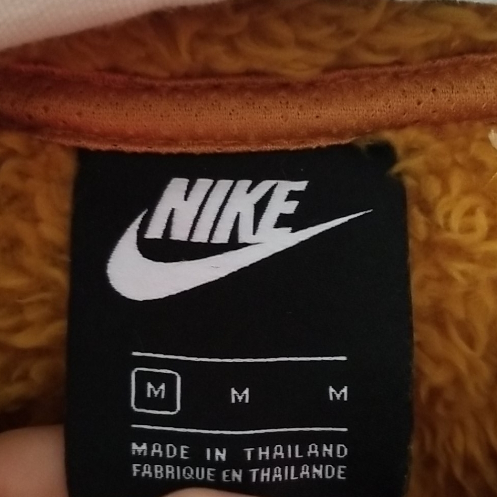Nike Fleece Jacket in Mustard and Blue M - Picture 4 of 6